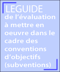 Visuel guide de l evaluation a mettre en oeuvre dans le cadre des conventions d objectifs subventions